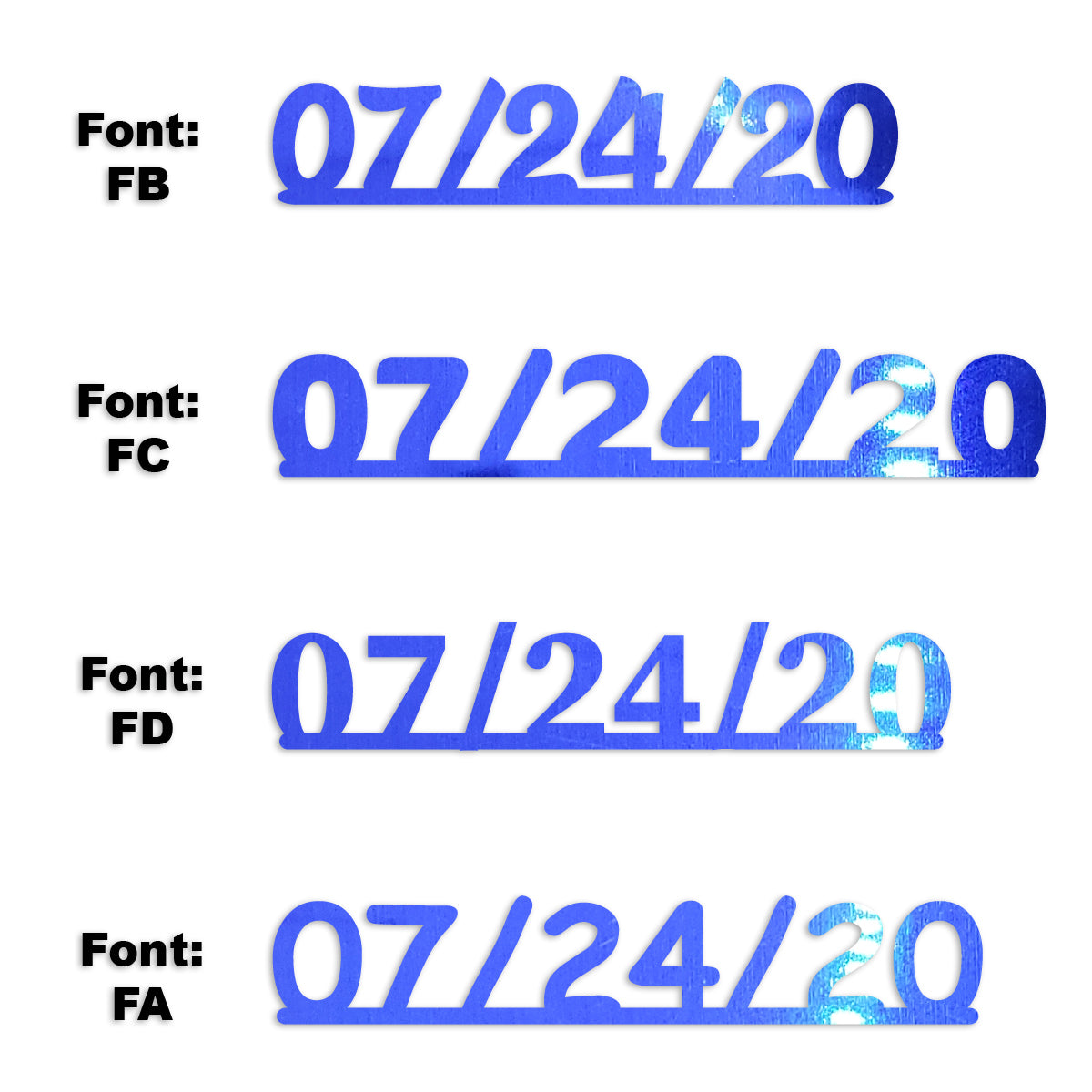 Custom-Fetti Date - 07/24/24 or 07/24/25  Blue Royal