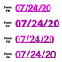 Custom-Fetti Date - 07/24/24 or 07/24/25  Fuchsia