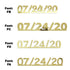 Custom-Fetti Date - 07/24/24 or 07/24/25  Gold