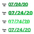 Custom-Fetti Date - 07/24/24 or 07/24/25  Green