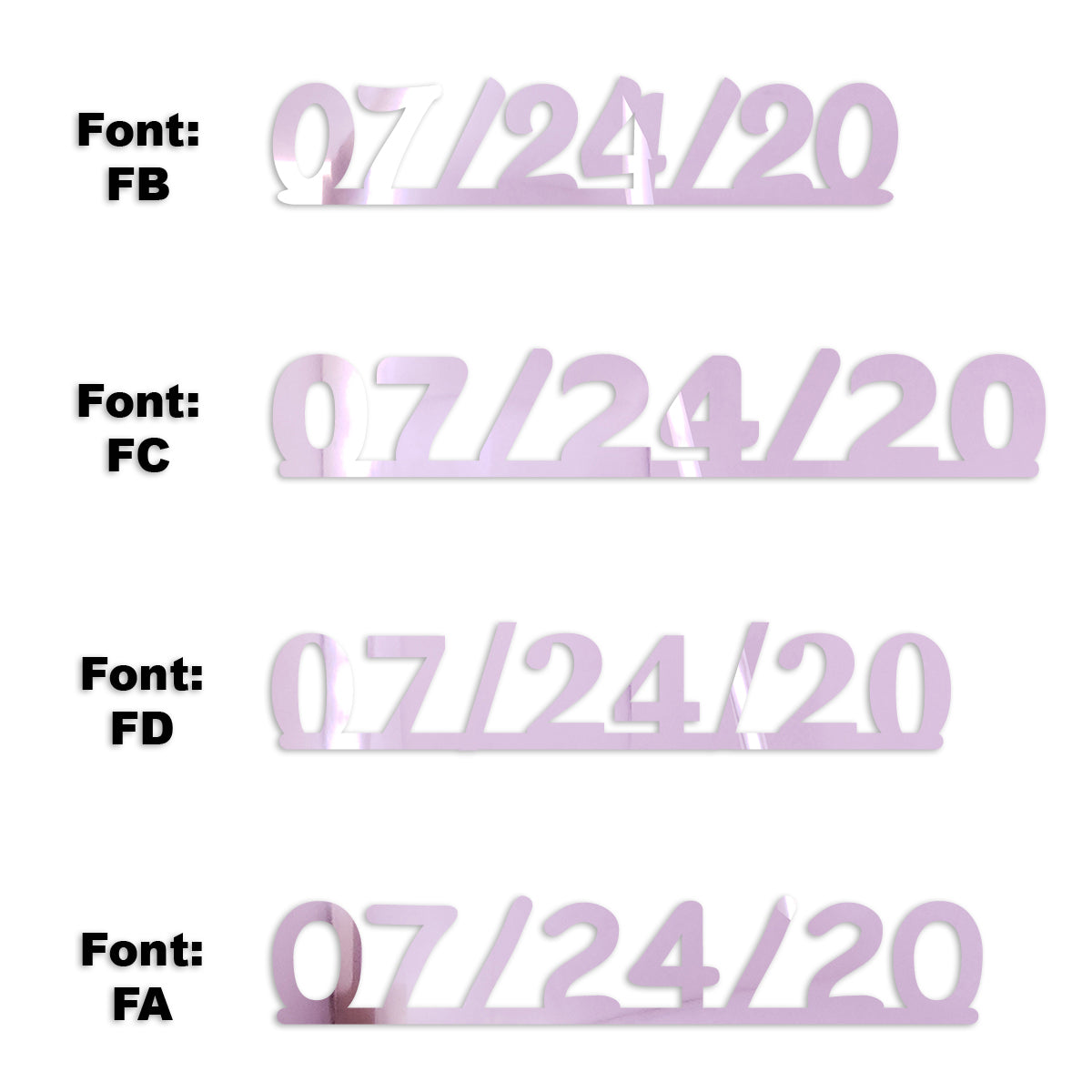 Custom-Fetti Date - 07/24/24 or 07/24/25  Pink