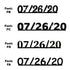 Custom-Fetti Date - 07/26/24 or 07/26/25  Black