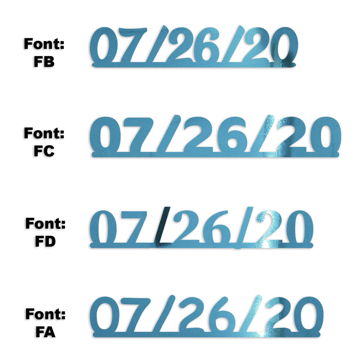 Custom-Fetti Date - 07/26/24 or 07/26/25  Blue Sky