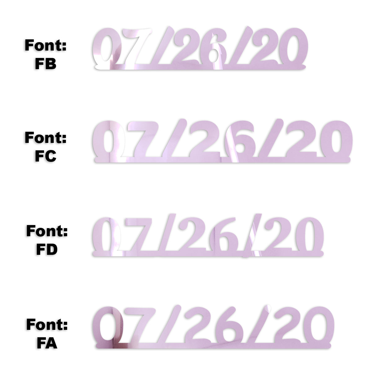 Custom-Fetti Date - 07/26/24 or 07/26/25  Pink
