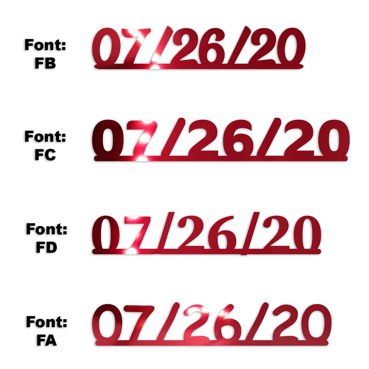 Custom-Fetti Date - 07/26/24 or 07/26/25  Red