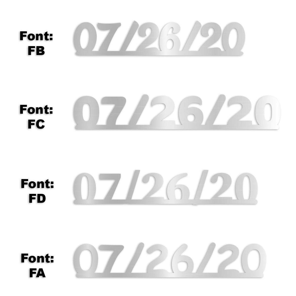 Custom-Fetti Date - 07/26/24 or 07/26/25  Silver