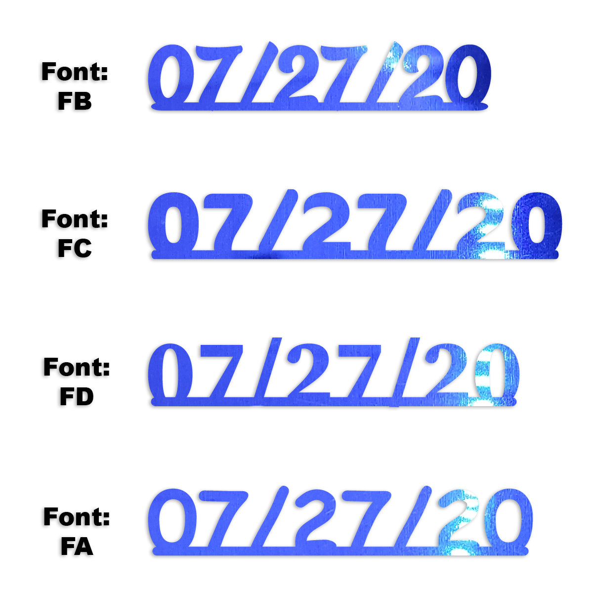 Custom-Fetti Date - 07/27/24 or 07/27/25  Blue Royal