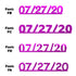 Custom-Fetti Date - 07/27/24 or 07/27/25  Fuchsia