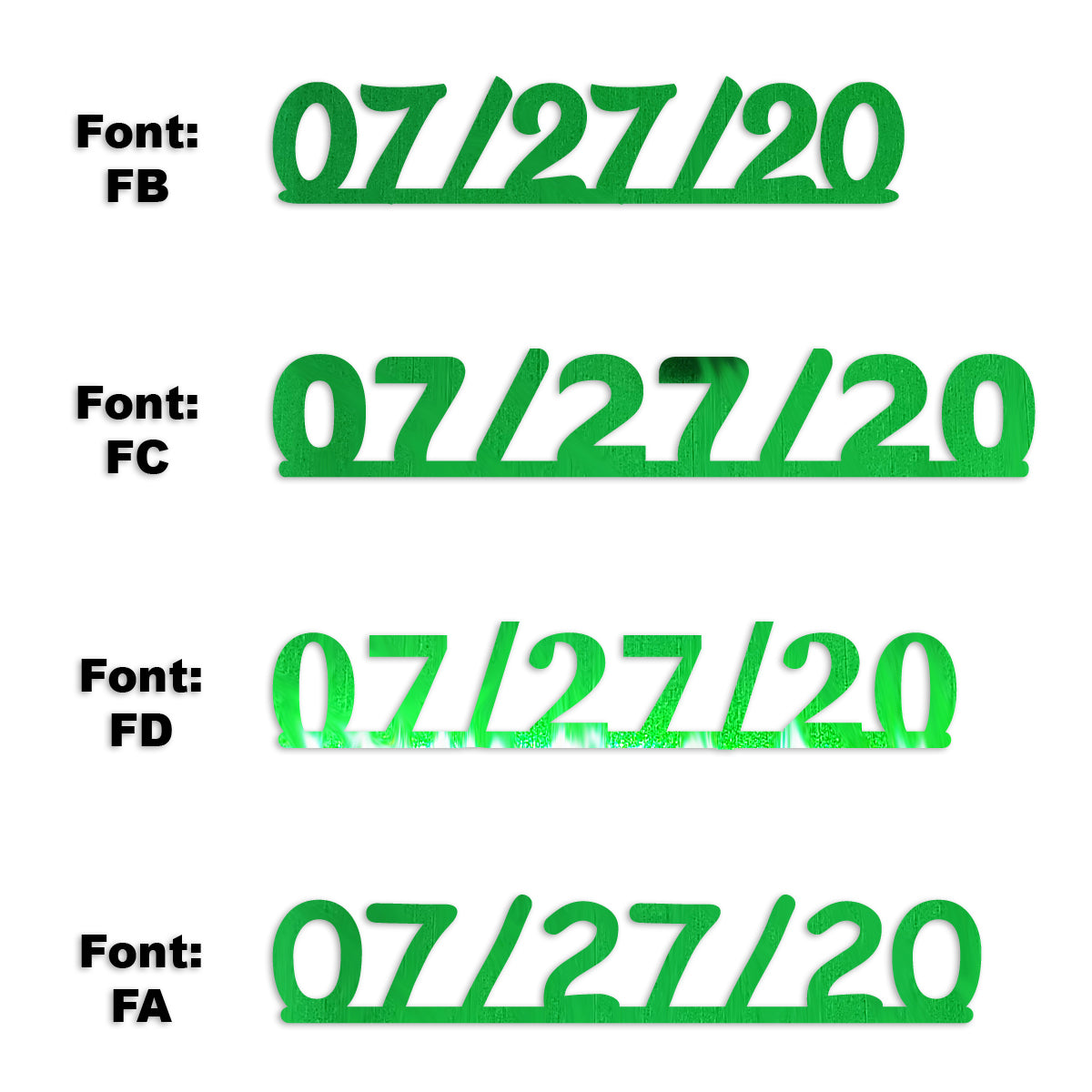 Custom-Fetti Date - 07/27/24 or 07/27/25  Green