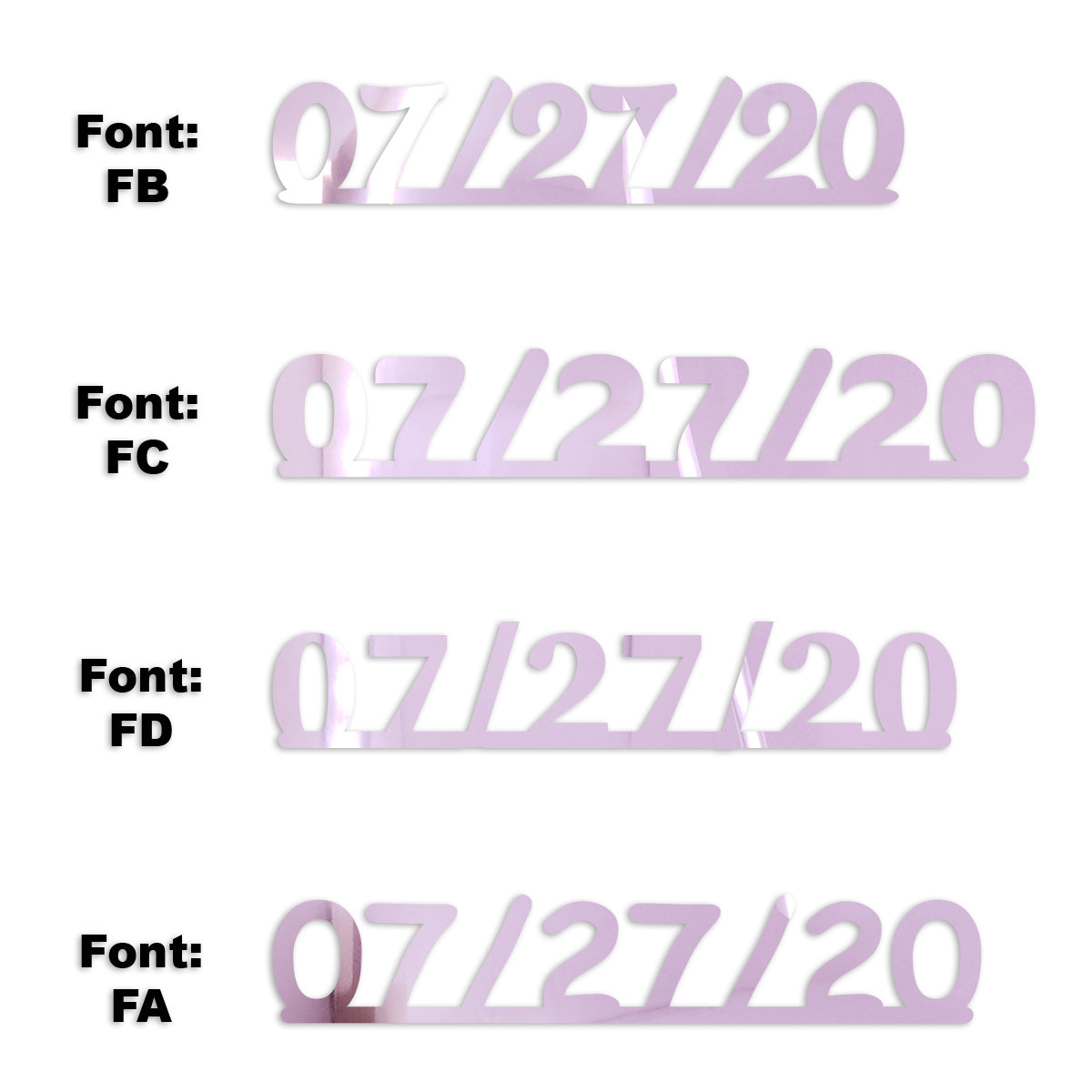 Custom-Fetti Date - 07/27/24 or 07/27/25  Pink