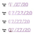 Custom-Fetti Date - 07/27/24 or 07/27/25  Pink