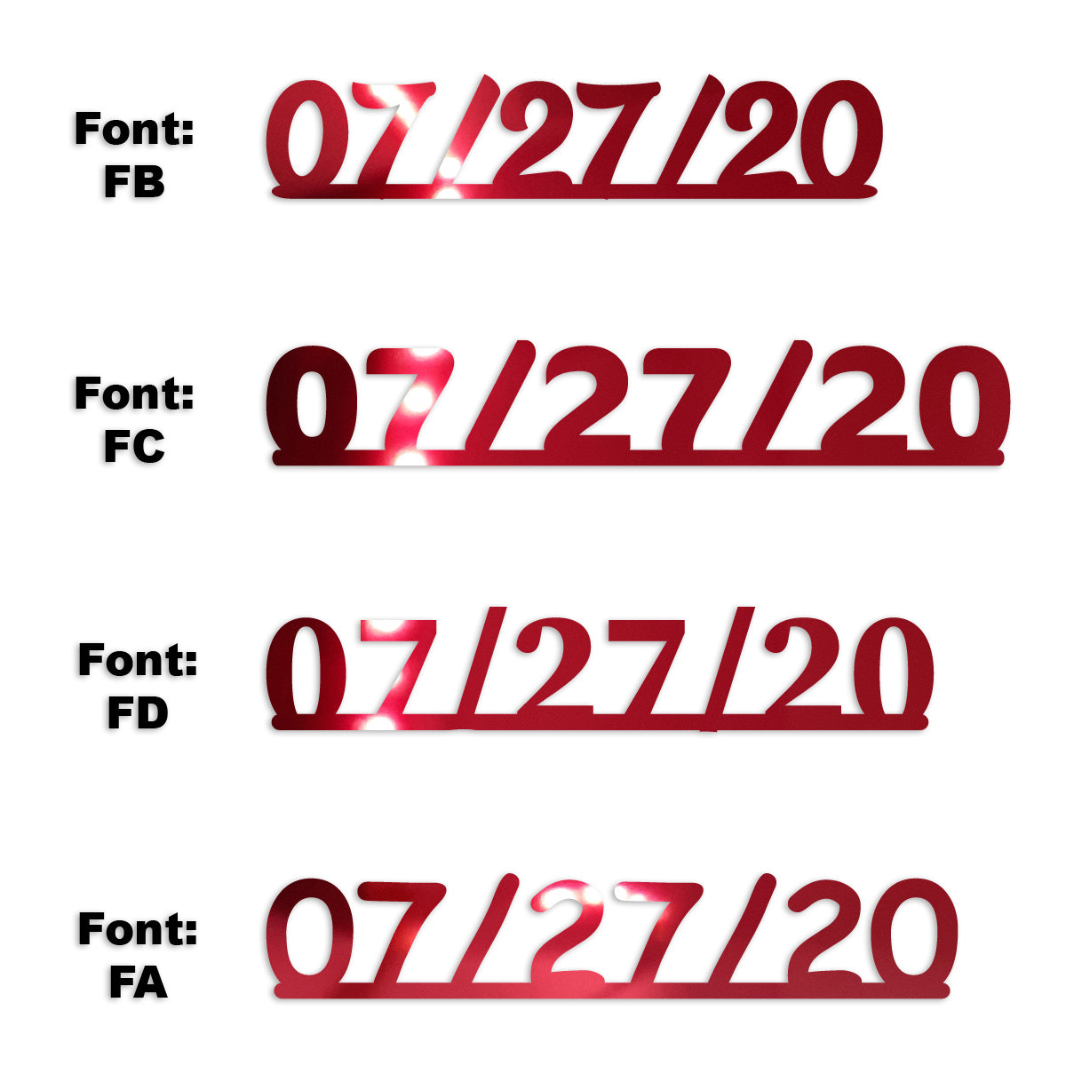 Custom-Fetti Date - 07/27/24 or 07/27/25  Red