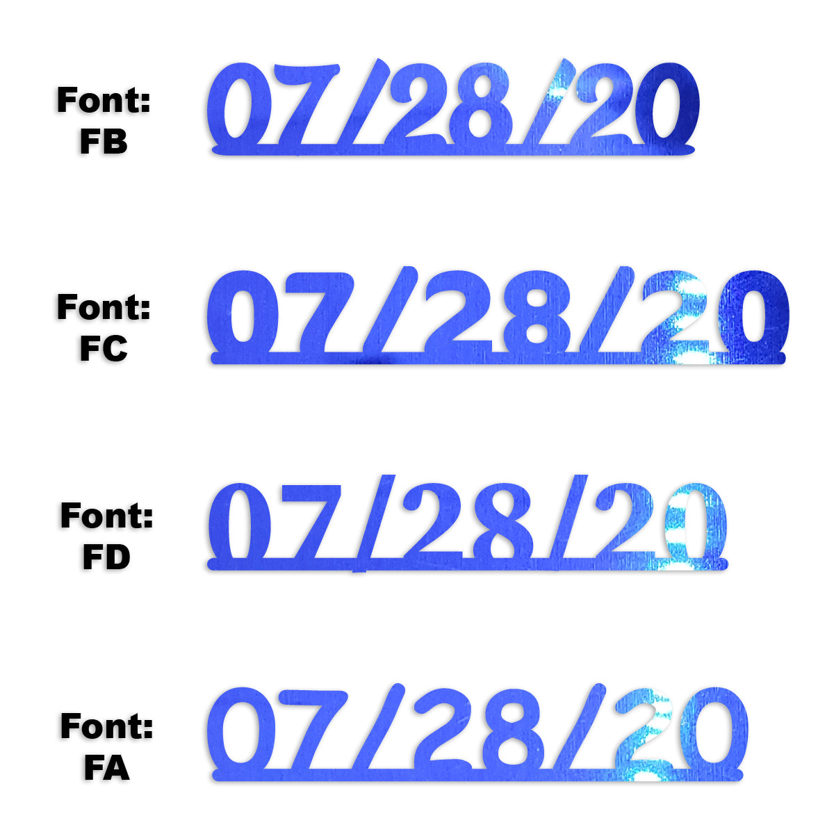 Custom-Fetti Date - 07/28/24 or 07/28/25  Blue Royal