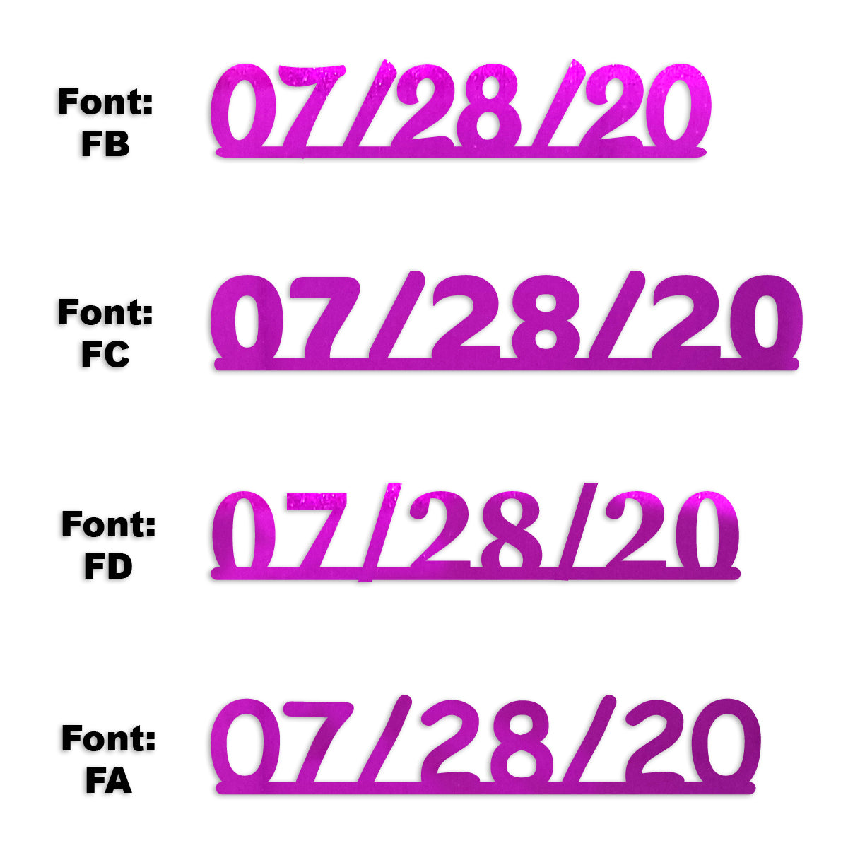Custom-Fetti Date - 07/28/24 or 07/28/25  Fuchsia