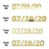 Custom-Fetti Date - 07/28/24 or 07/28/25  Gold