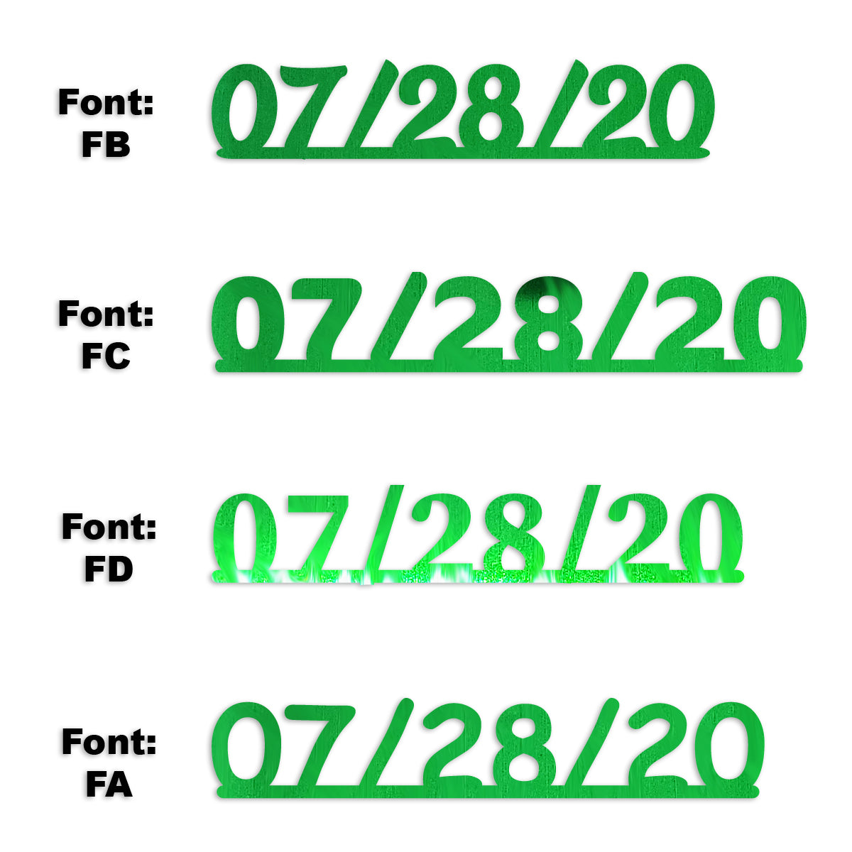 Custom-Fetti Date - 07/28/24 or 07/28/25  Green