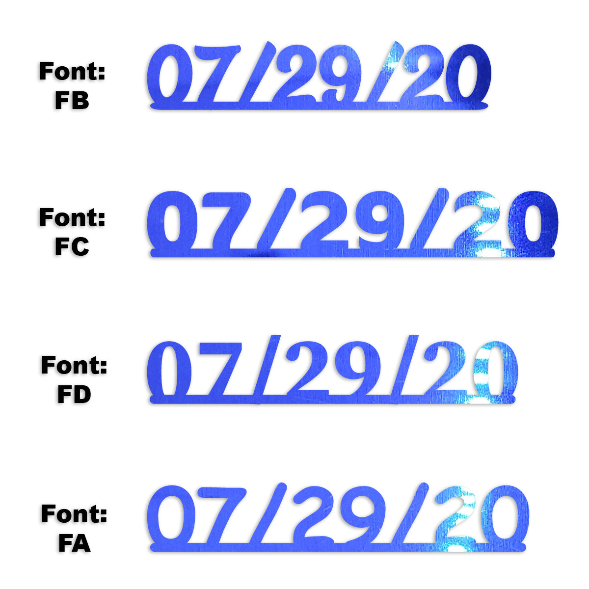Custom-Fetti Date - 07/29/24 or 07/29/25  Blue Royal