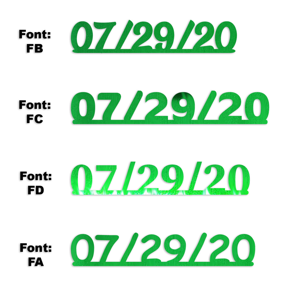 Custom-Fetti Date - 07/29/24 or 07/29/25  Green