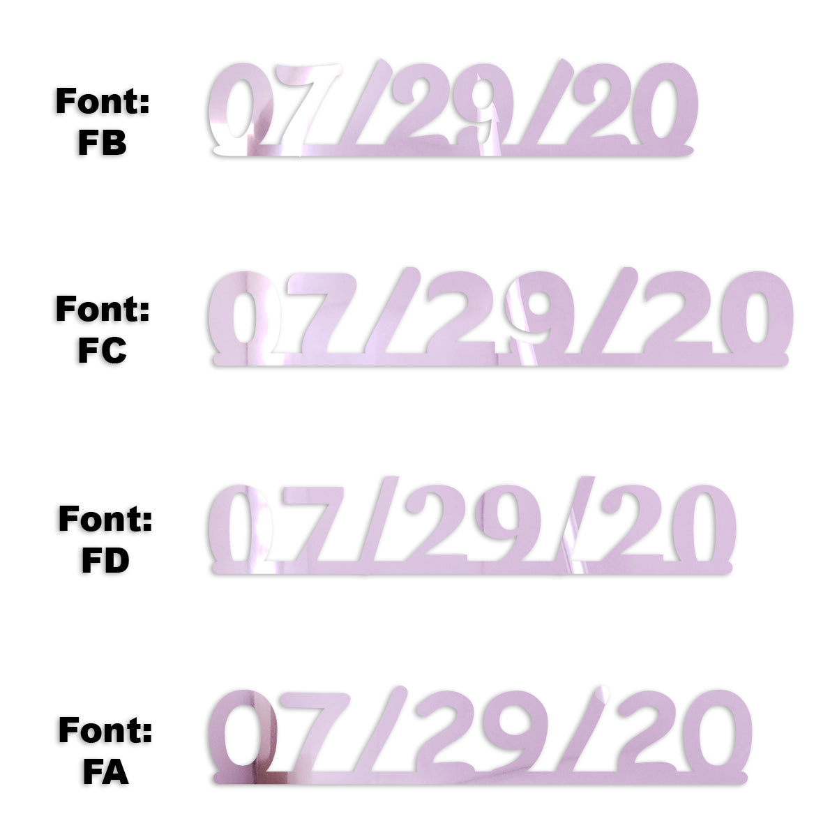 Custom-Fetti Date - 07/29/24 or 07/29/25  Pink