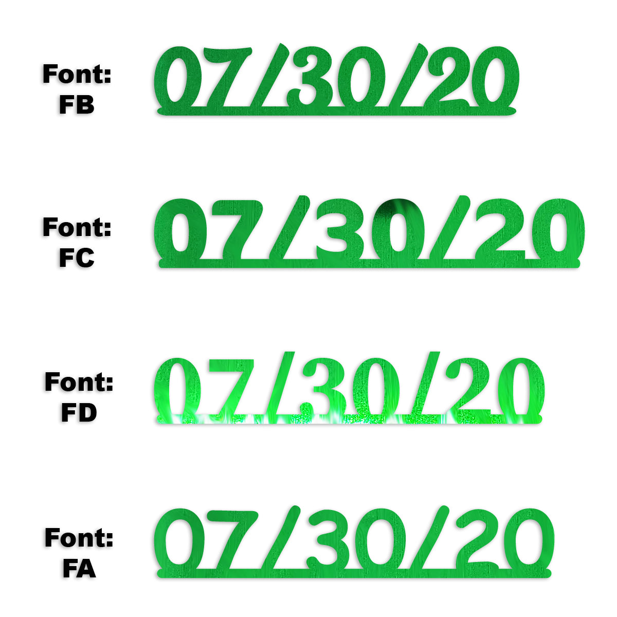 Custom-Fetti Date - 07/30/24 or 07/30/25  Green
