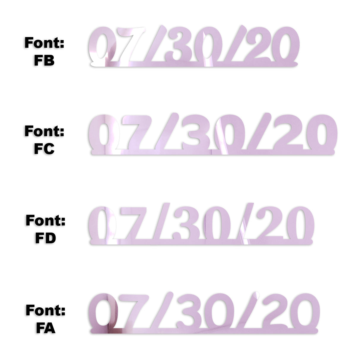 Custom-Fetti Date - 07/30/24 or 07/30/25  Pink