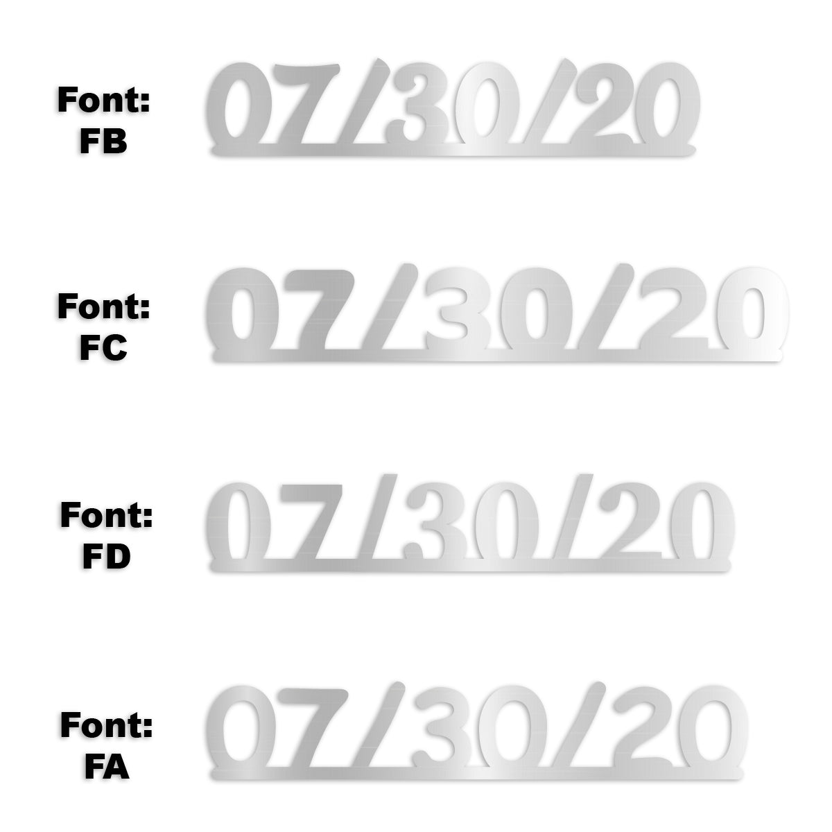 Custom-Fetti Date - 07/30/24 or 07/30/25  Silver