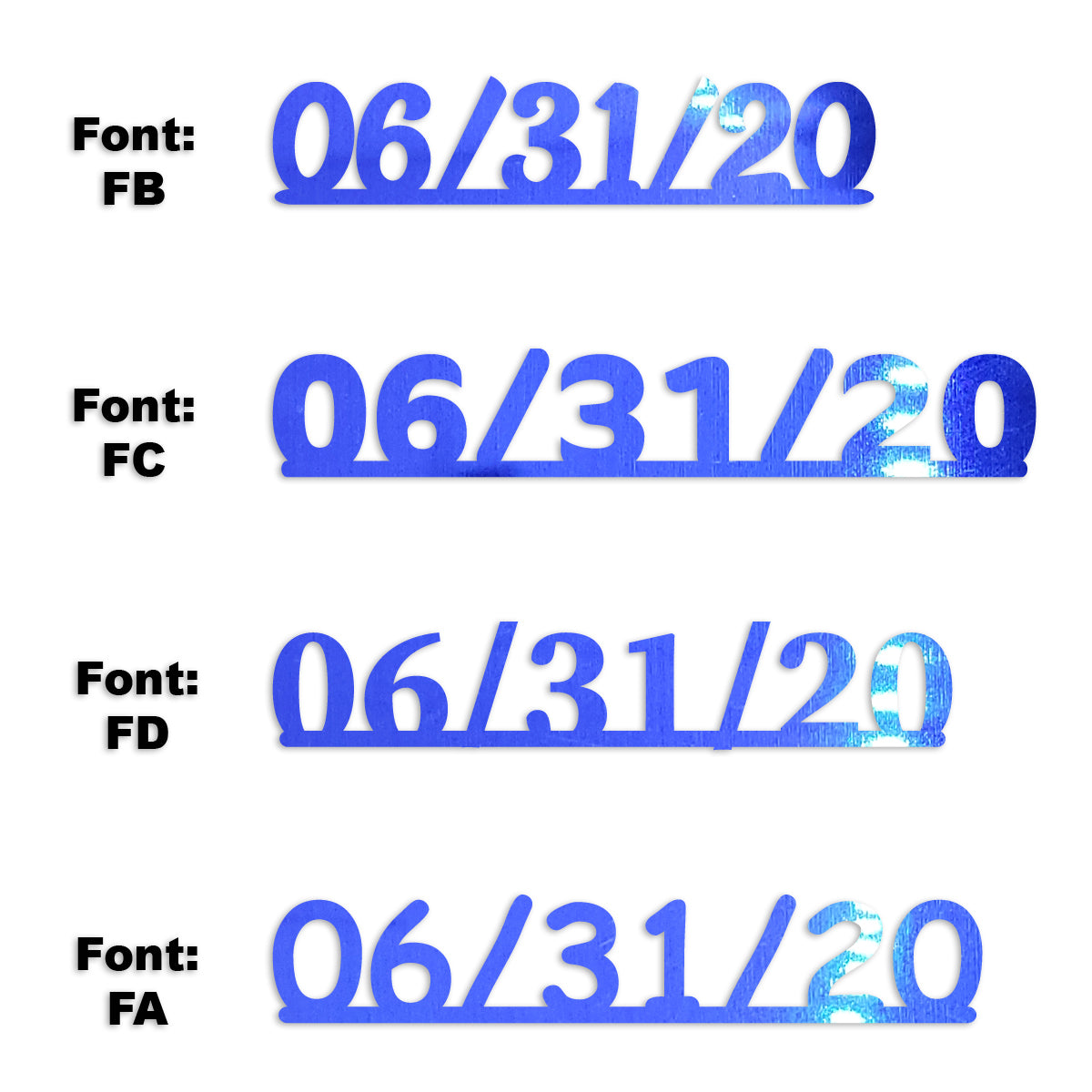 Custom-Fetti Date - 07/31/24 or 07/31/25  Blue Royal