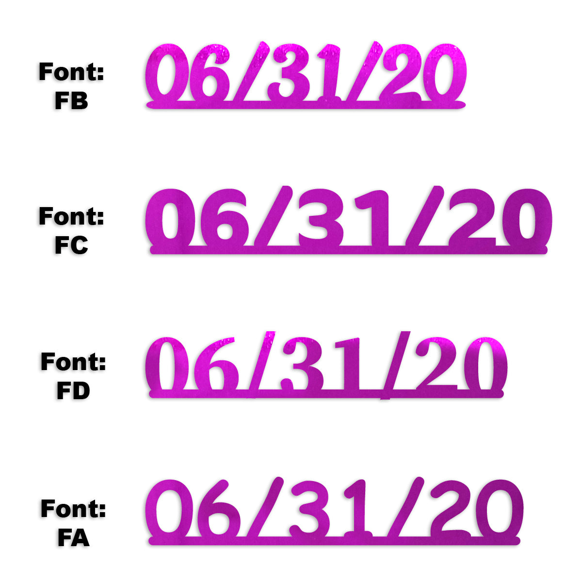Custom-Fetti Date - 07/31/24 or 07/31/25  Fuchsia