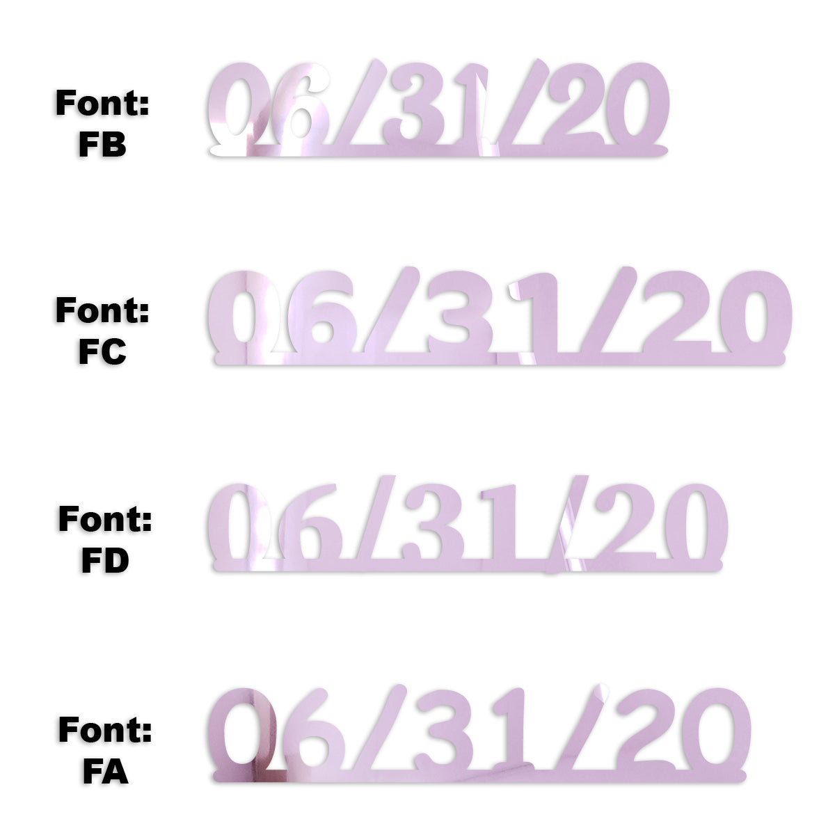 Custom-Fetti Date - 07/31/24 or 07/31/25  Pink