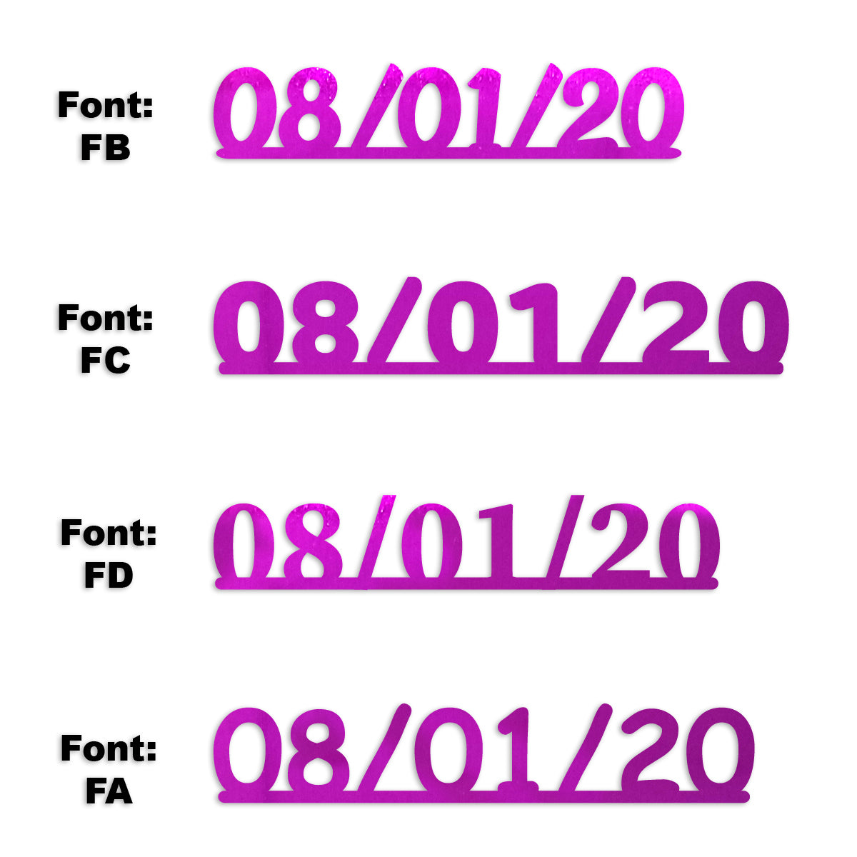 Custom-Fetti Date - 08/01/24 or 08/01/25  Fuchsia