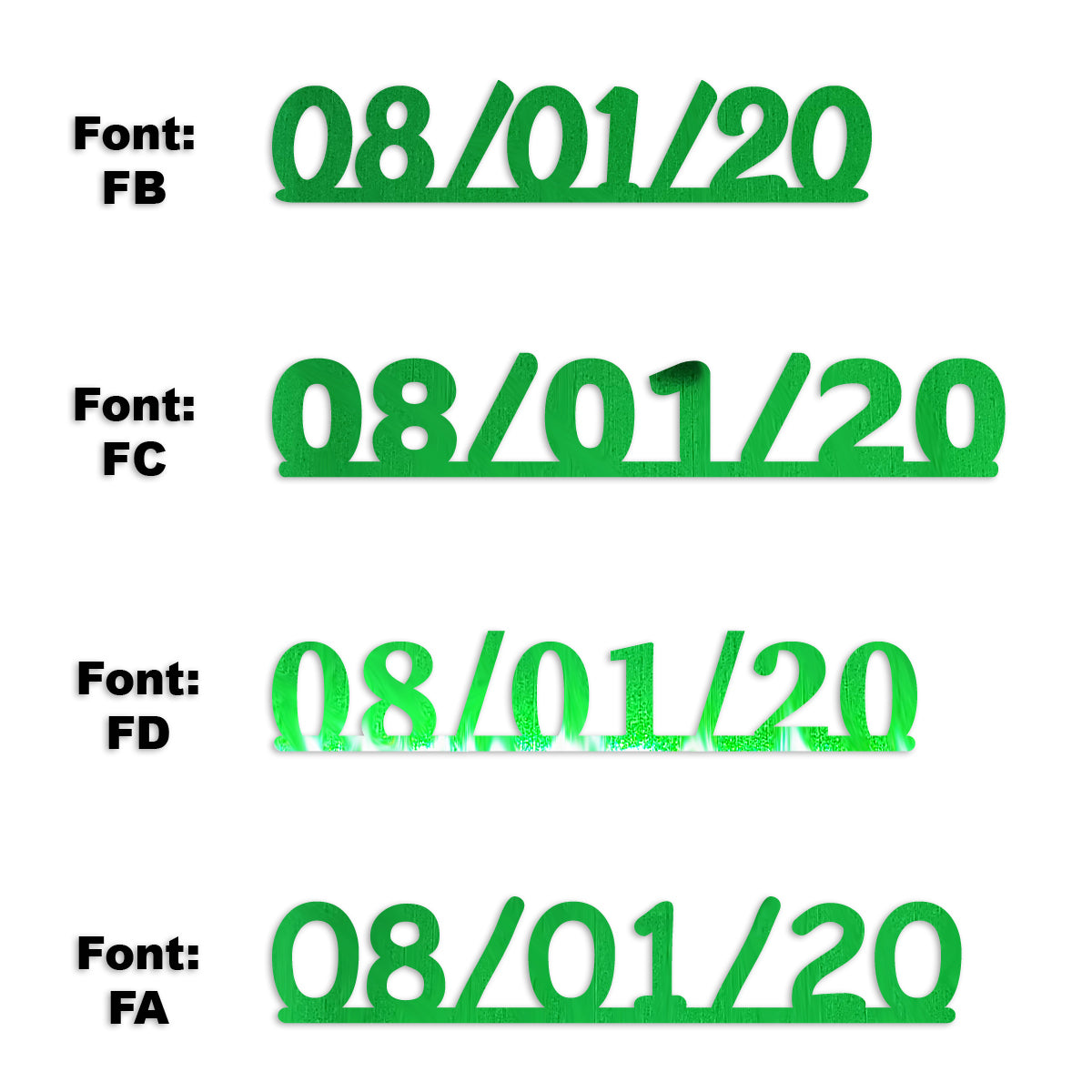 Custom-Fetti Date - 08/01/24 or 08/01/25  Green