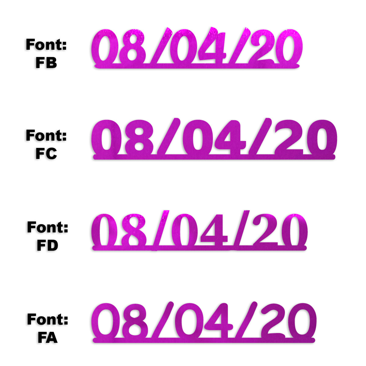Custom-Fetti Date - 08/04/24 or 08/04/25  Fuchsia