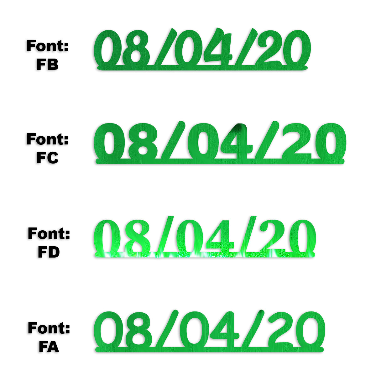 Custom-Fetti Date - 08/04/24 or 08/04/25  Green