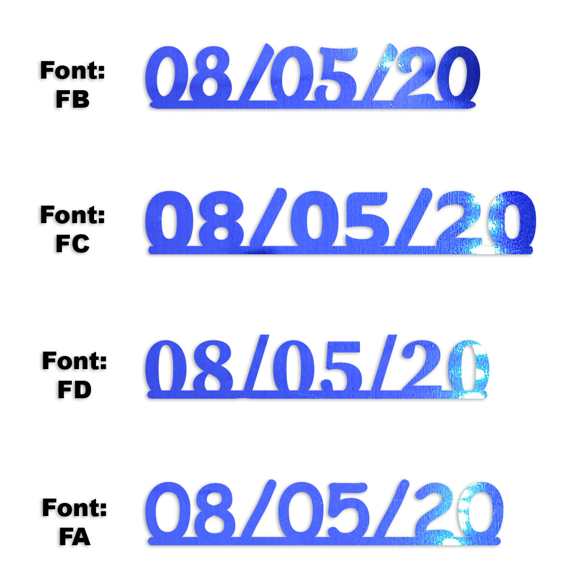Custom-Fetti Date - 08/05/24 or 08/05/25  Blue Royal