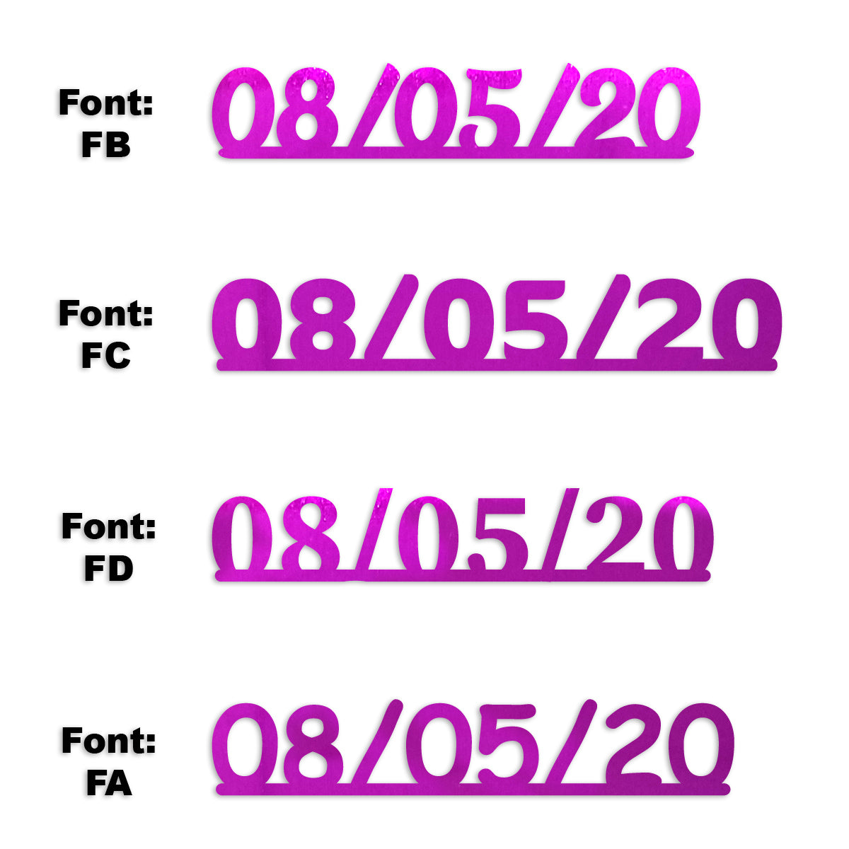 Custom-Fetti Date - 08/05/24 or 08/05/25  Fuchsia