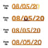 Custom-Fetti Date - 08/05/24 or 08/05/25  Orange