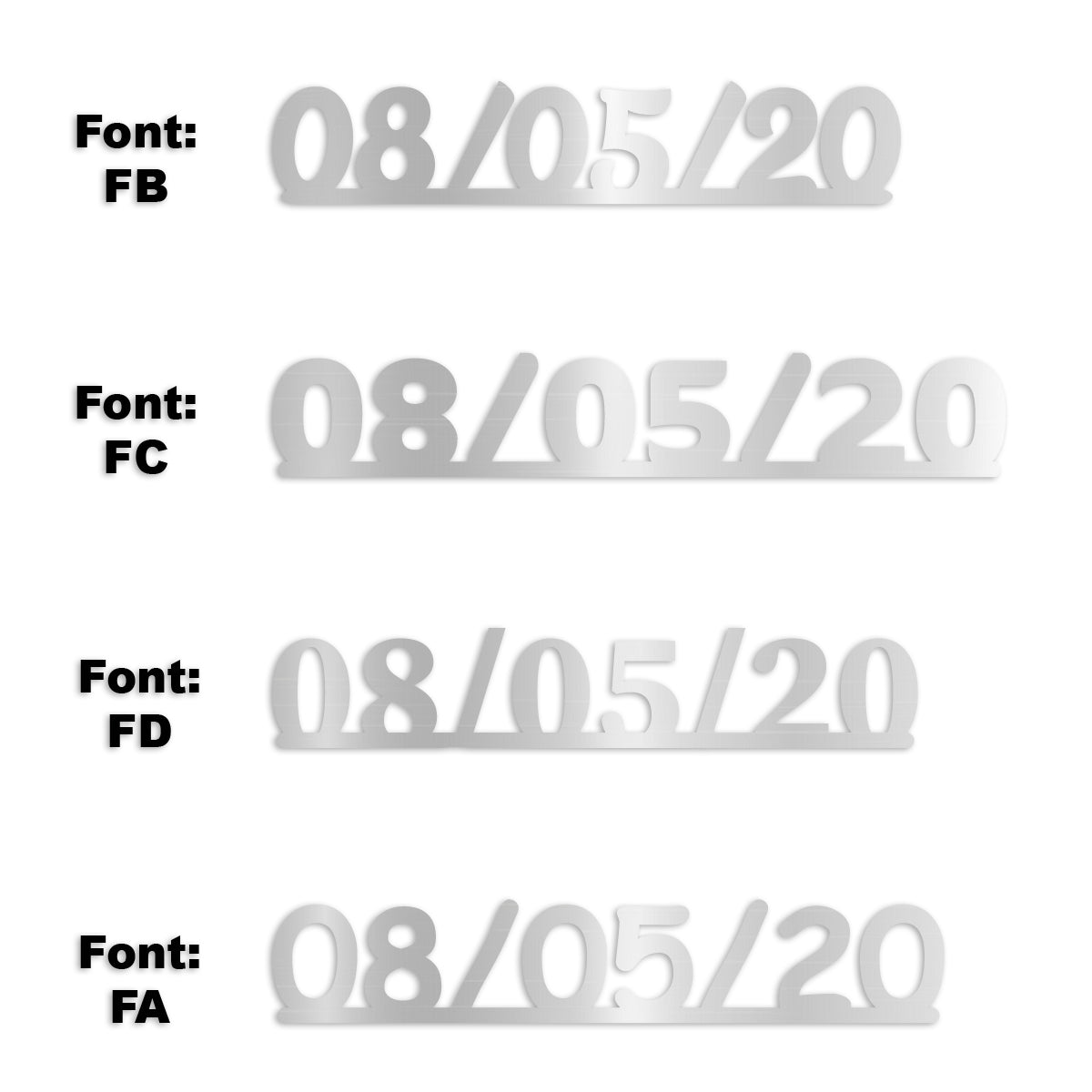 Custom-Fetti Date - 08/05/24 or 08/05/25  Silver