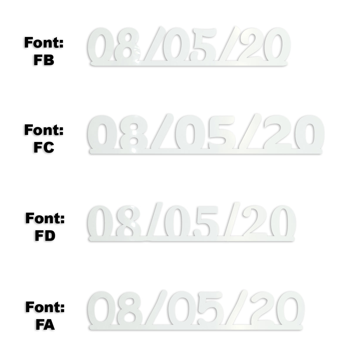 Custom-Fetti Date - 08/05/24 or 08/05/25  White
