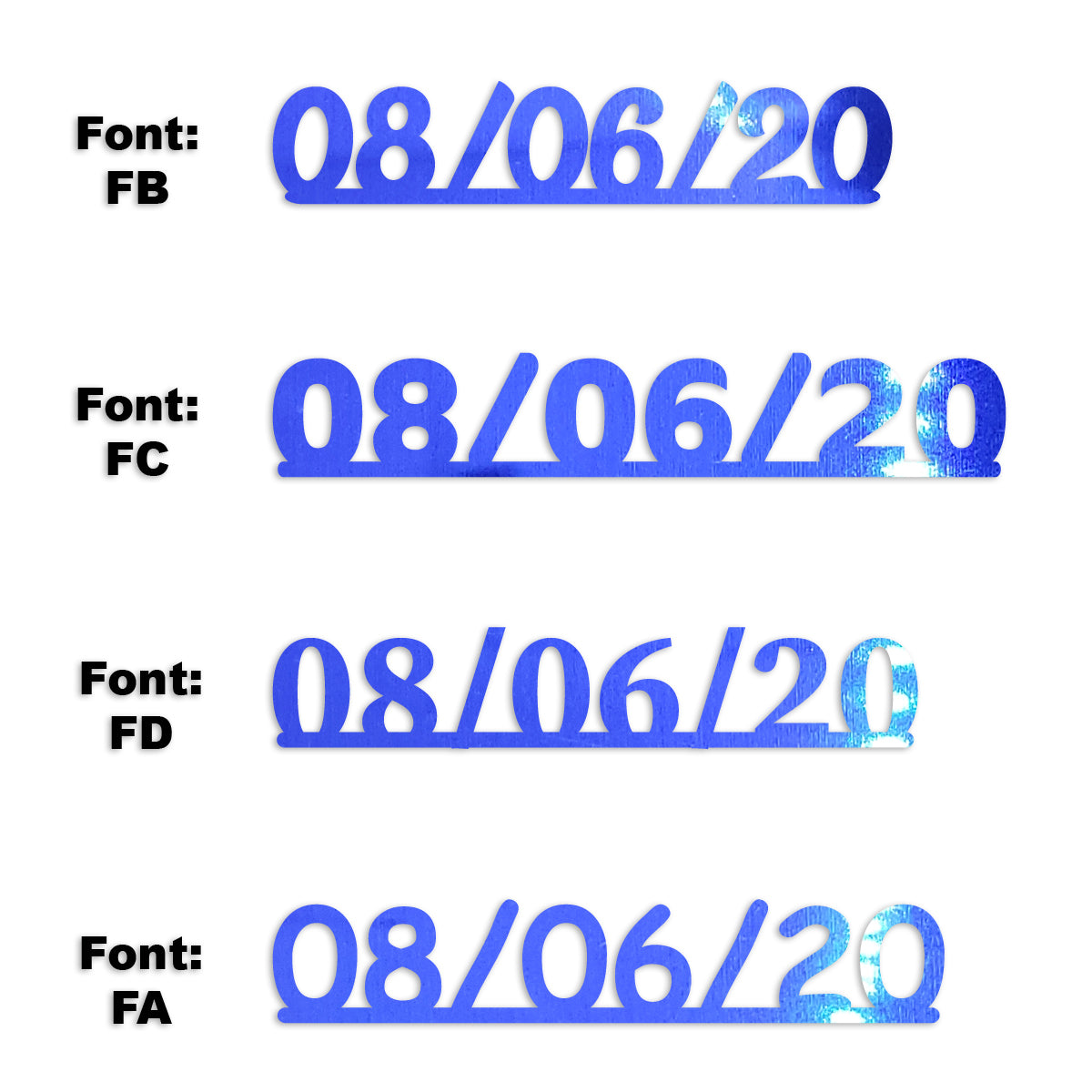 Custom-Fetti Date - 08/06/24 or 08/06/25  Blue Royal