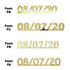 Custom-Fetti Date - 08/07/24 or 08/07/25  Gold