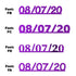 Custom-Fetti Date - 08/07/24 or 08/07/25  Purple