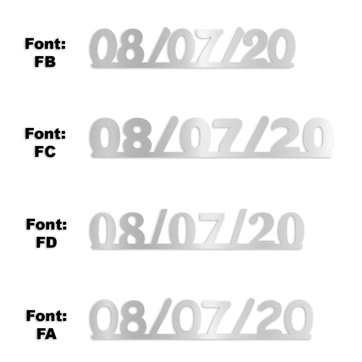 Custom-Fetti Date - 08/07/24 or 08/07/25  Silver