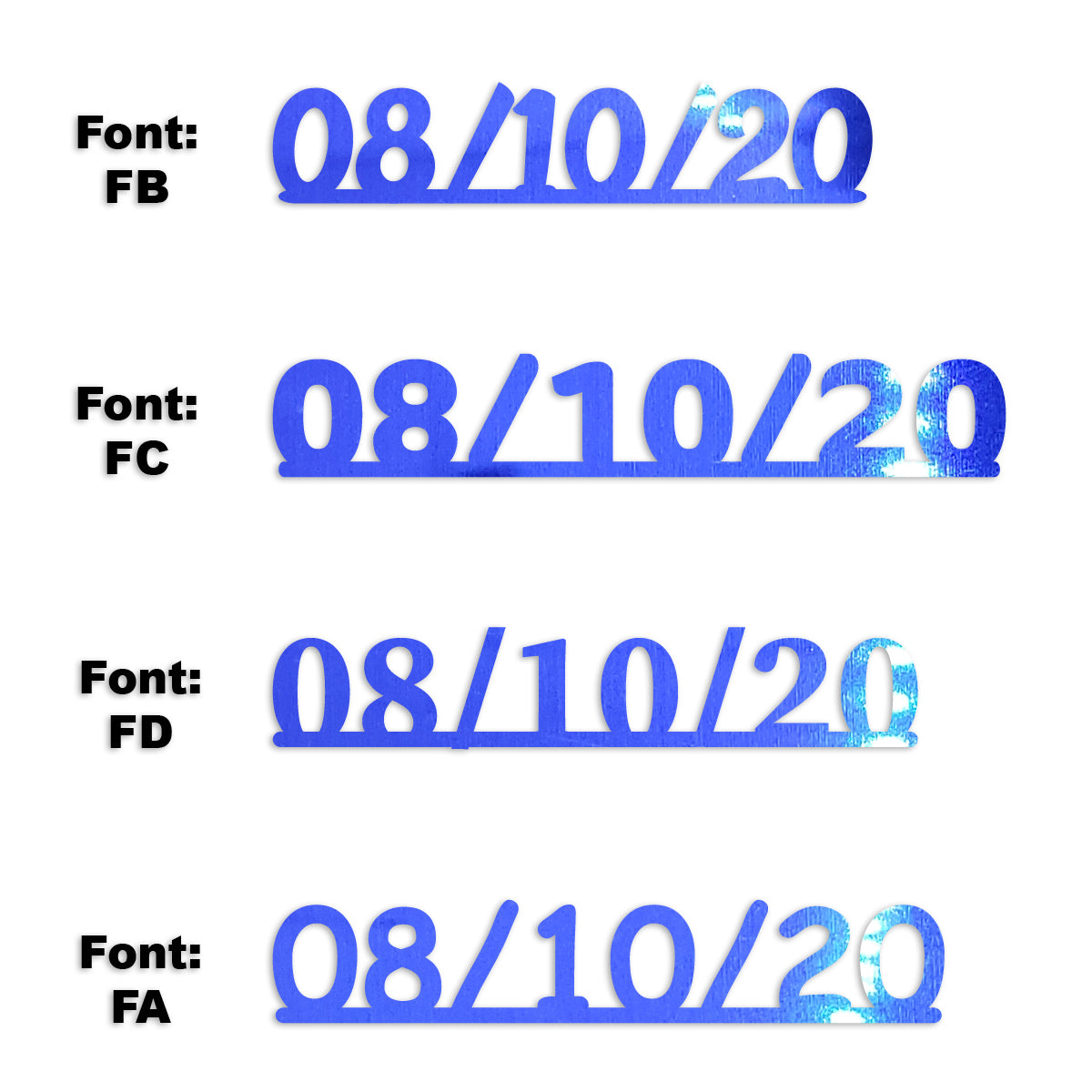 Custom-Fetti Date - 08/10/24 or 08/10/25  Blue Royal