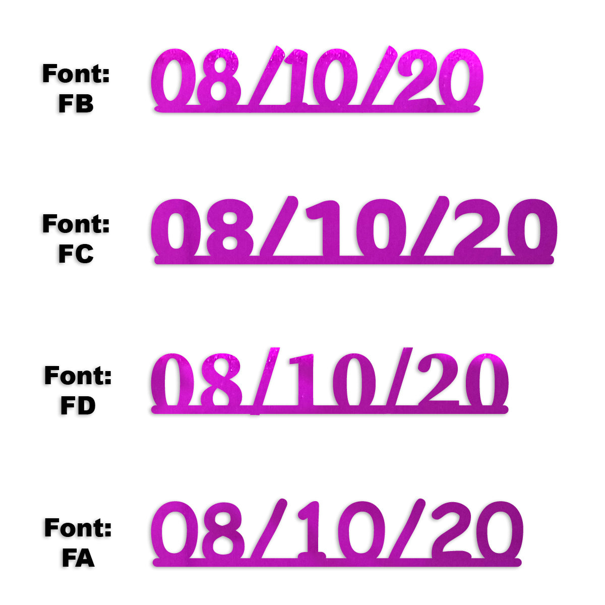 Custom-Fetti Date - 08/10/24 or 08/10/25  Fuchsia