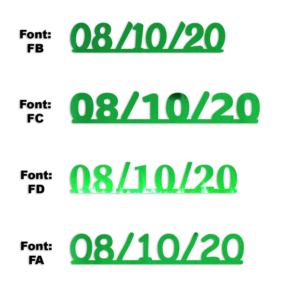 Custom-Fetti Date - 08/10/24 or 08/10/25  Green