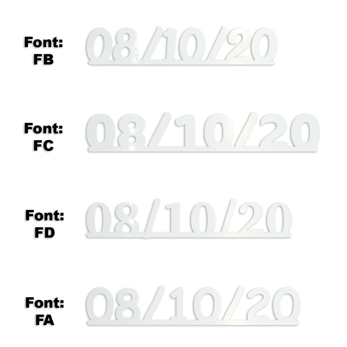 Custom-Fetti Date - 08/10/24 or 08/10/25  White