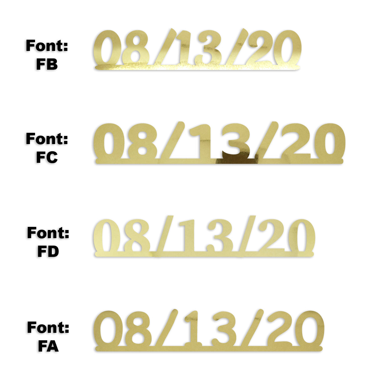 Custom-Fetti Date - 08/13/24 or 08/13/25  Gold