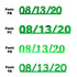 Custom-Fetti Date - 08/13/24 or 08/13/25  Green