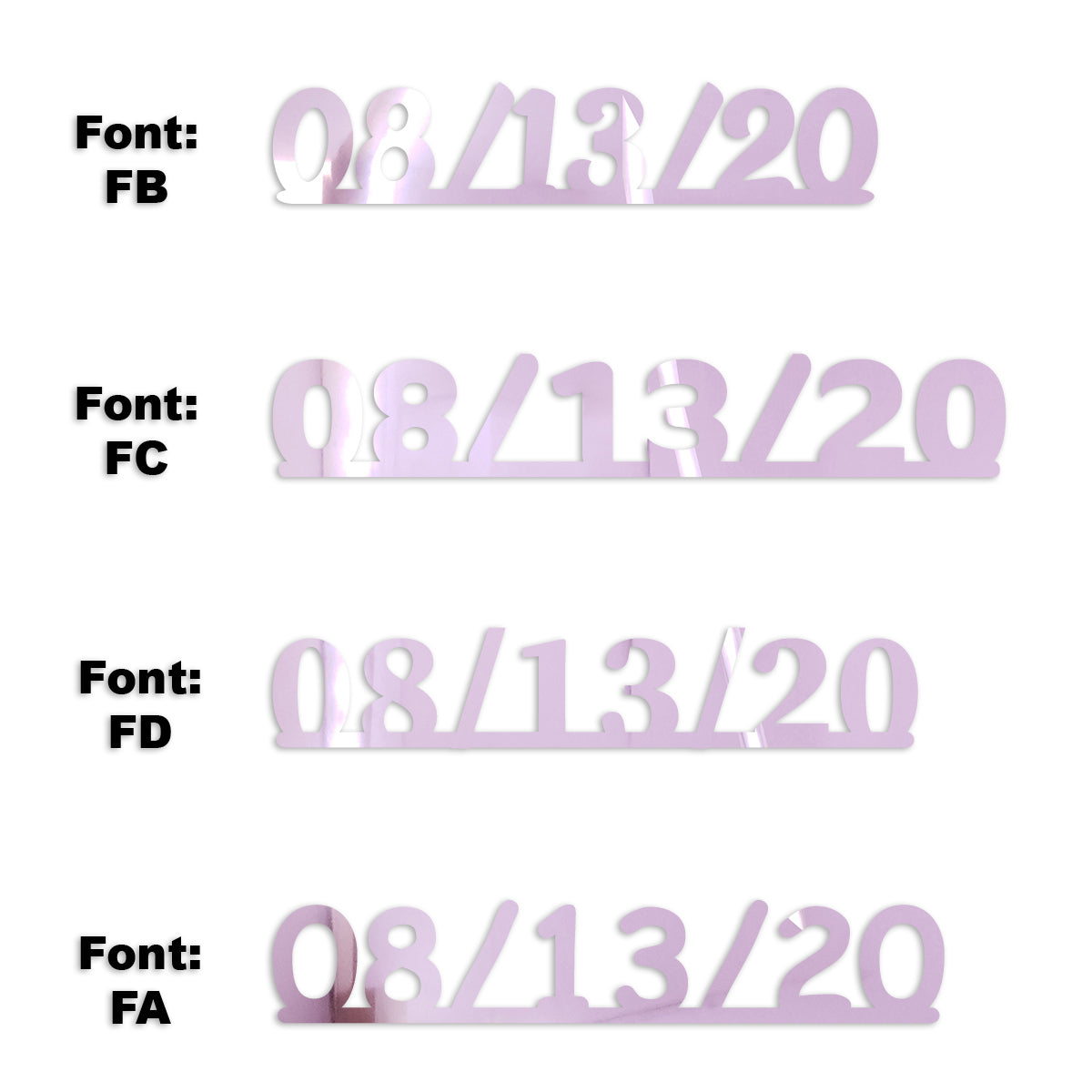Custom-Fetti Date - 08/13/24 or 08/13/25  Pink