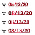 Custom-Fetti Date - 08/13/24 or 08/13/25  Red